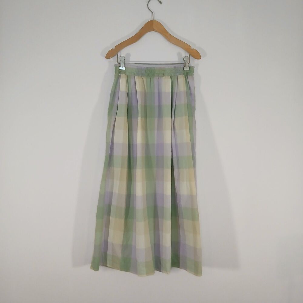 Pendleton Plaid Vintage Midi Skirt Size 6 USA Made Cottagecore Preppy Acadamia